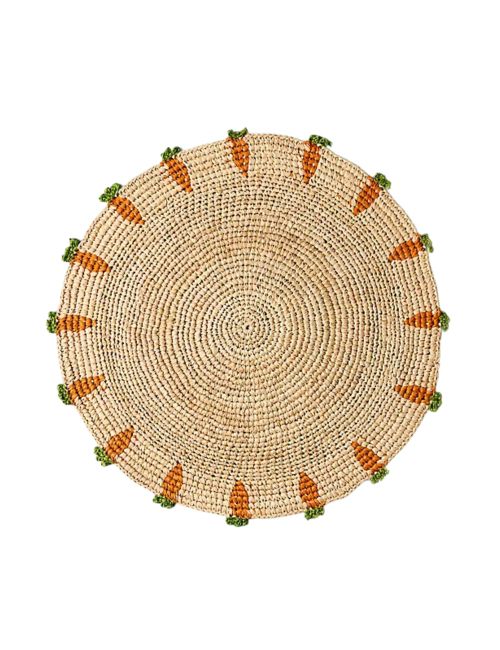 Payton James Handwoven Carrot Round Placemat