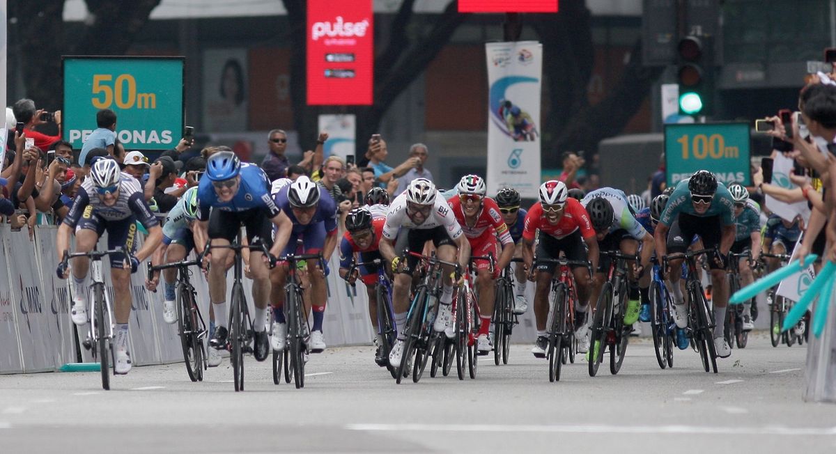Max Walscheid sprints to the line at Le Tour de Langkawi