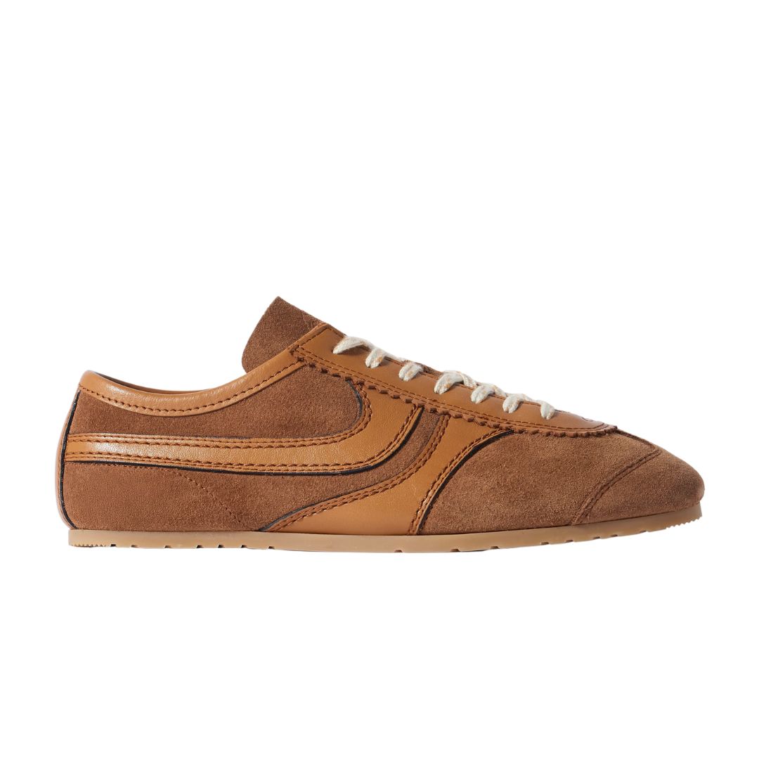Dries Van Noten, Leather-Trimmed Suede Sneakers