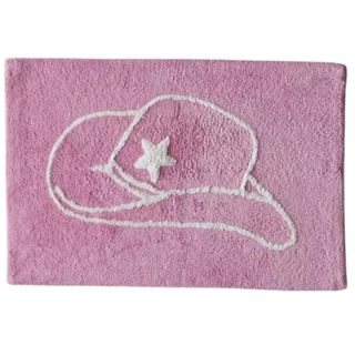 Pink Coastal Cowgirl 100% cotton bath mat