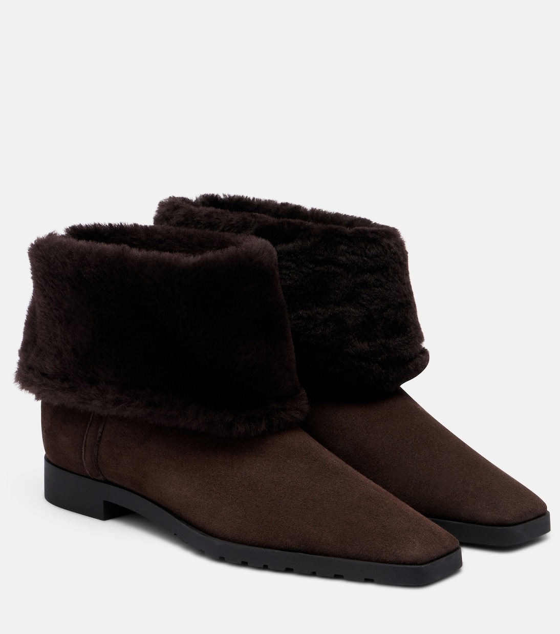 Toteme, Shearling-Lined Suede Ankle Boots