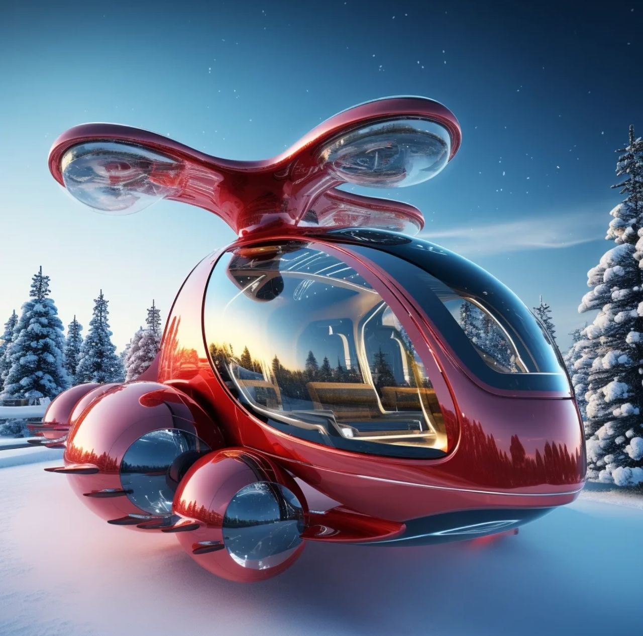 AI Santa sleigh
