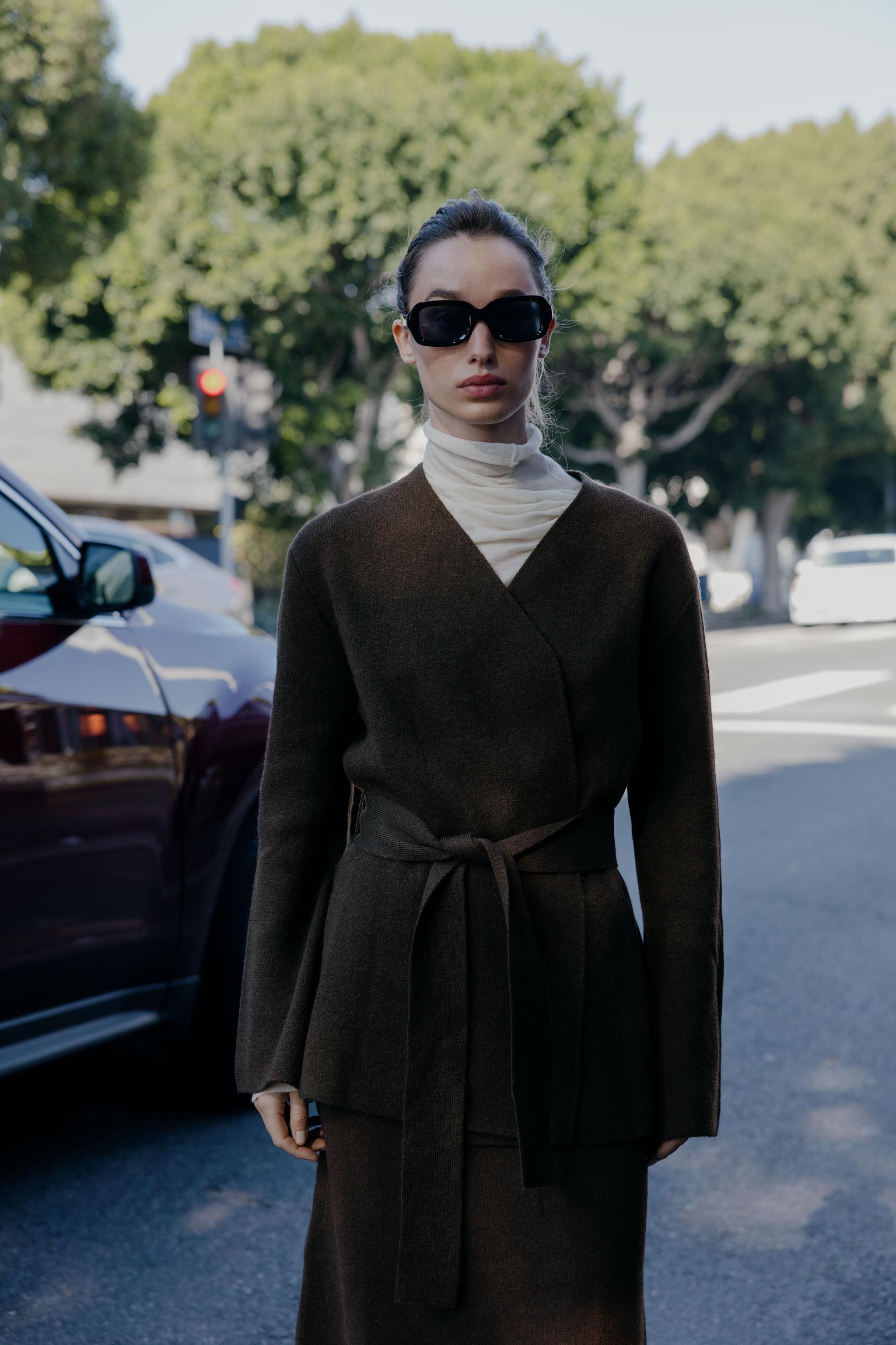 Belted Knit Cardigan