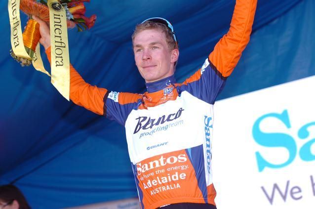 Tom Slagter on the race winner's ocre jersey