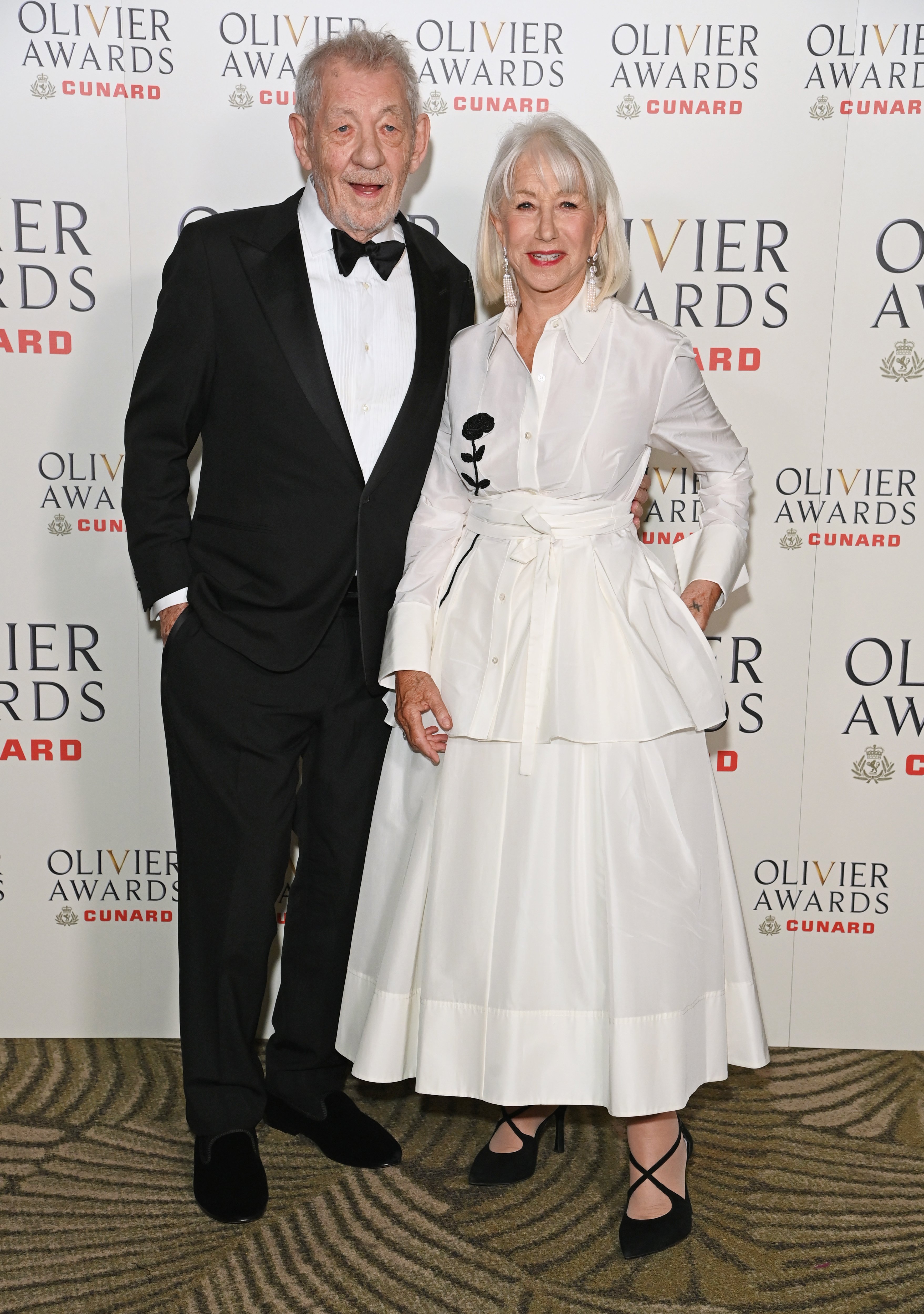 Dame Helen Mirren at The Olivier Awards on April 12, 2026 in London, England