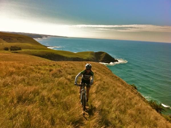 Mary rides the Wild Coast.