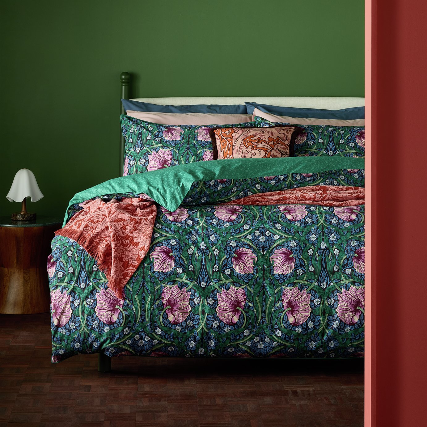 Habitat X Morris &amp;amp; Co. Cotton Pimpernel Bedding Set - Single