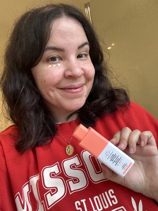 Mica Ricketts using Drunk Elephant C-Tango Multivitamin Eye Cream