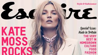 Kate Moss on the cover of Esquire's Made In Britain issue