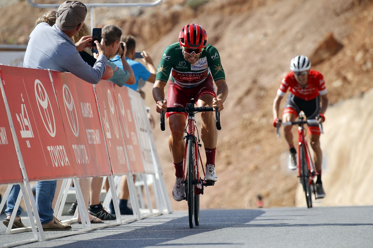 Nathan Haas (Katusha-Alpecin) heads to the finish