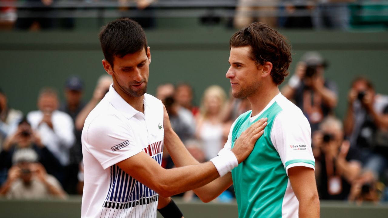 Novak Djokovic and Dominic Thiem