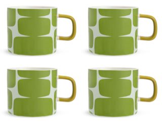 Habitat X Scion Lohko Set of 4 Stoneware Mugs - Green