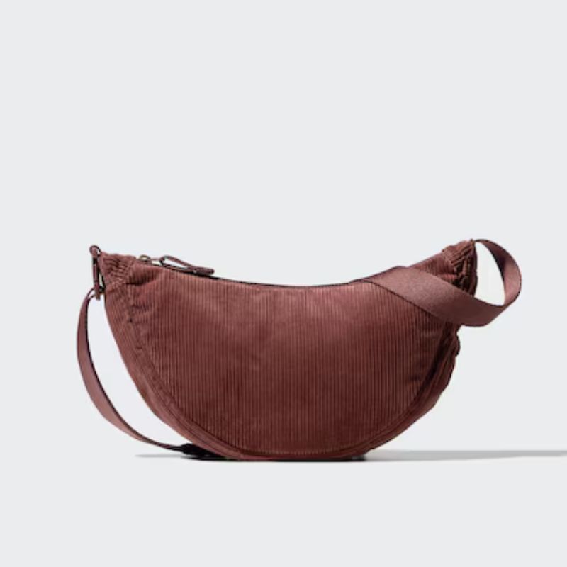 Uniqlo , Round Mini Shoulder Bag in Corduroy