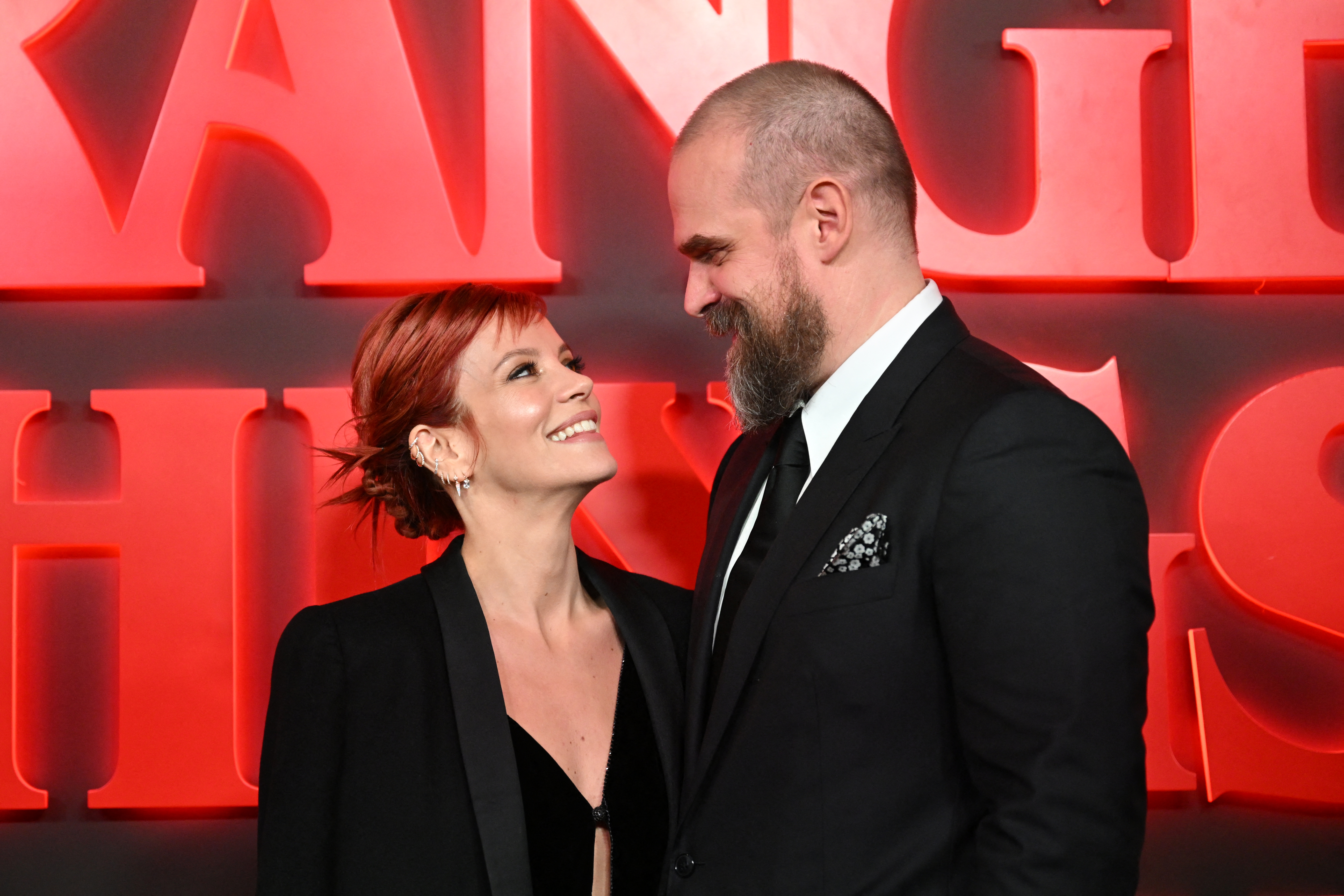 David Harbour and Lily Allen