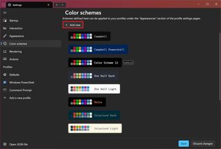 Create color scheme option