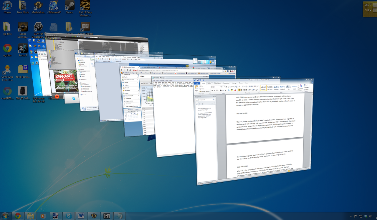 It looks pretty, but Flip 3D isn't very useful.