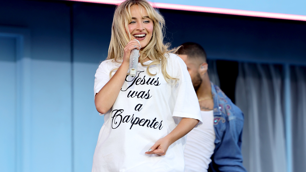 Sabrina Carpenter performs at the Coachella Stage during the 2024 Coachella Valley Music and Arts Festival at Empire Polo Club on April 12, 2024 in Indio, California