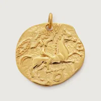 Goddess Coin Pendant Charm 18ct Gold Vermeil, £95 ($115) | Monica Vinader