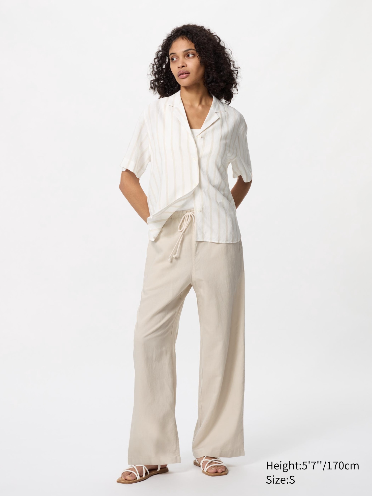 Linen Blend Easy Trousers