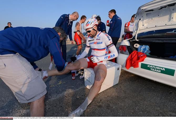 Vladimir Isaychev gets attention for his injuries