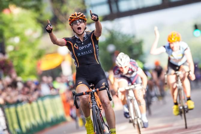 Lauren Hall (Optum) takes the win in St. Paul.