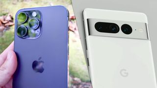 Comparison image of the iPhone 14 Pro Max vs Pixel 7 Pro
