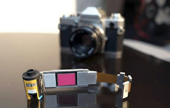 A photo of the I'm Back Roll digital camera conversion gadget