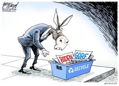 Political cartoon U.S. Democrats 2016 candidates