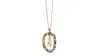 PDPAOLA Initial18ct yellow gold-plated sterling-silver and semi-precious stones pendant necklace