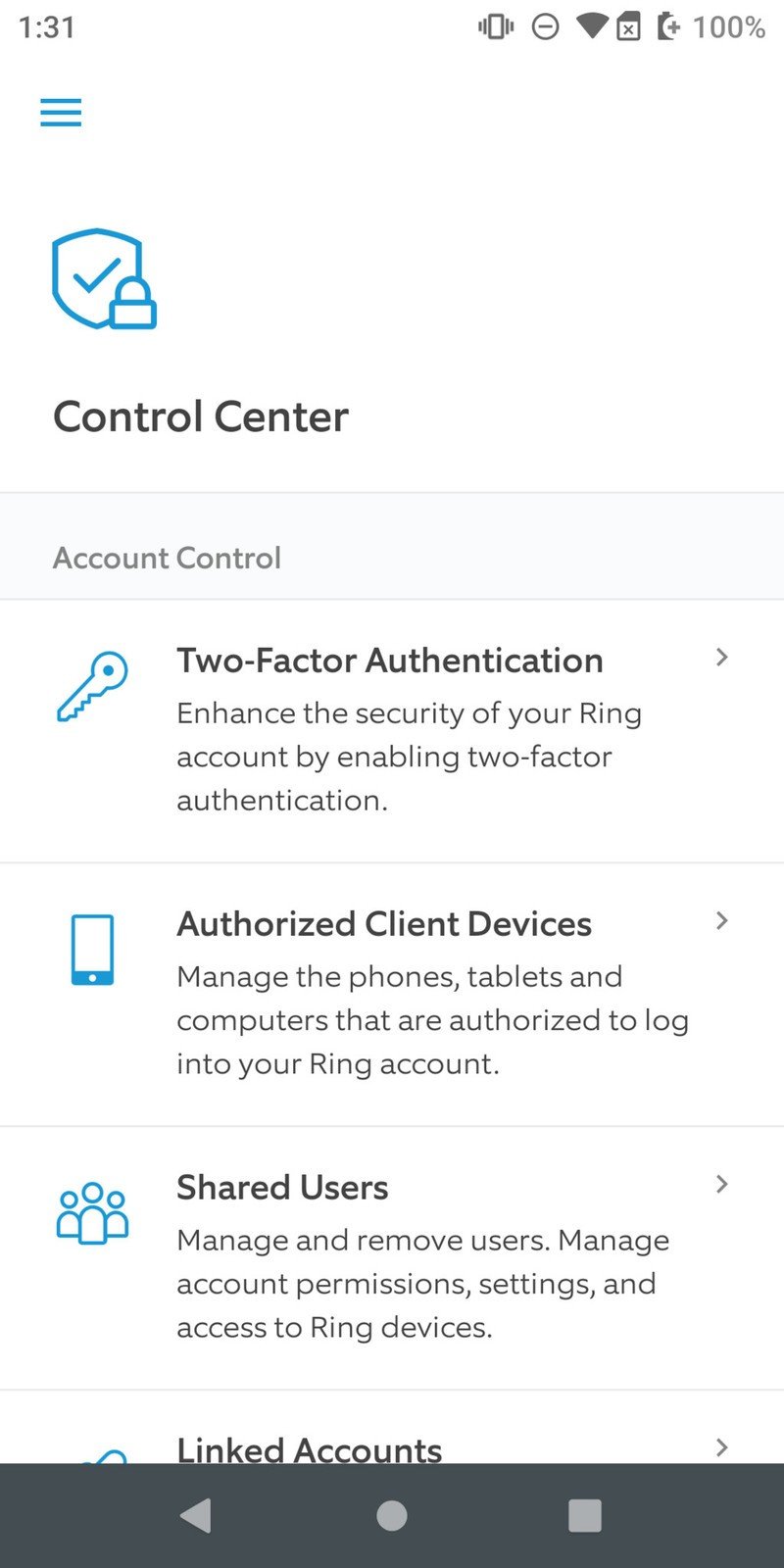Ring Control Center