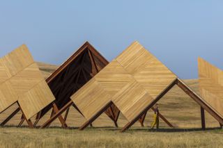 Pointed roofs in the landscape