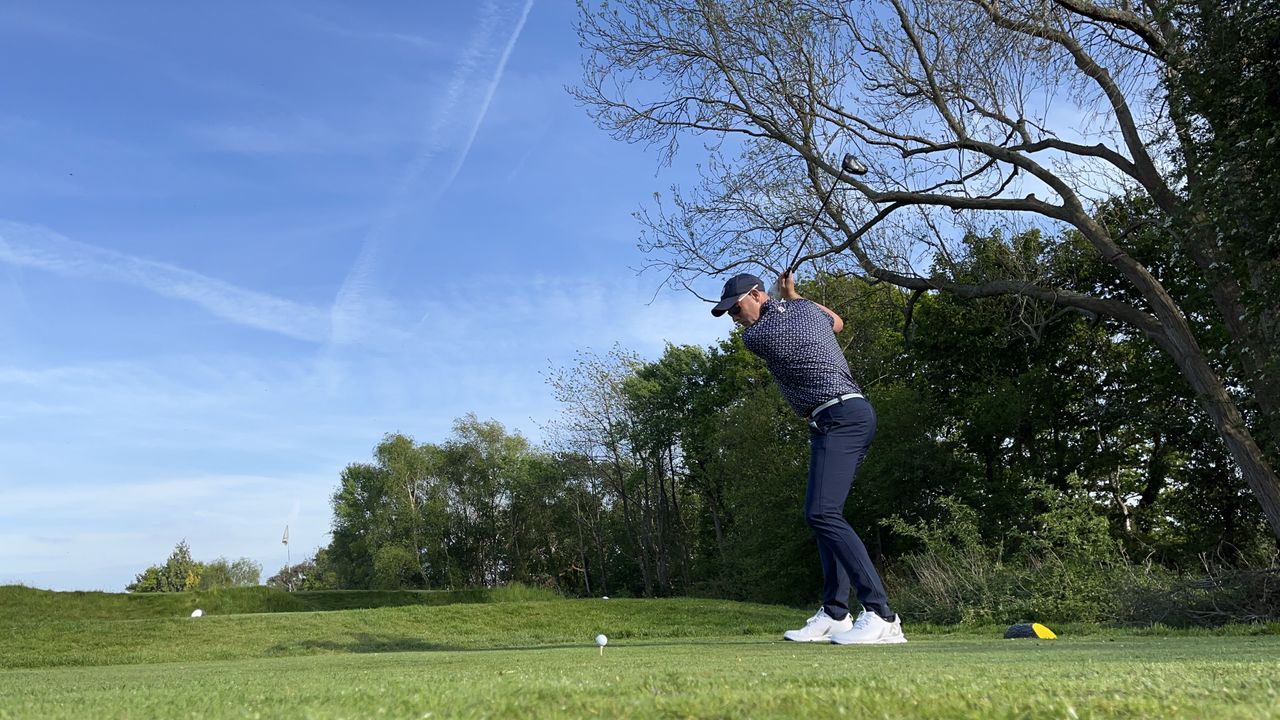 Honma driver testing on course