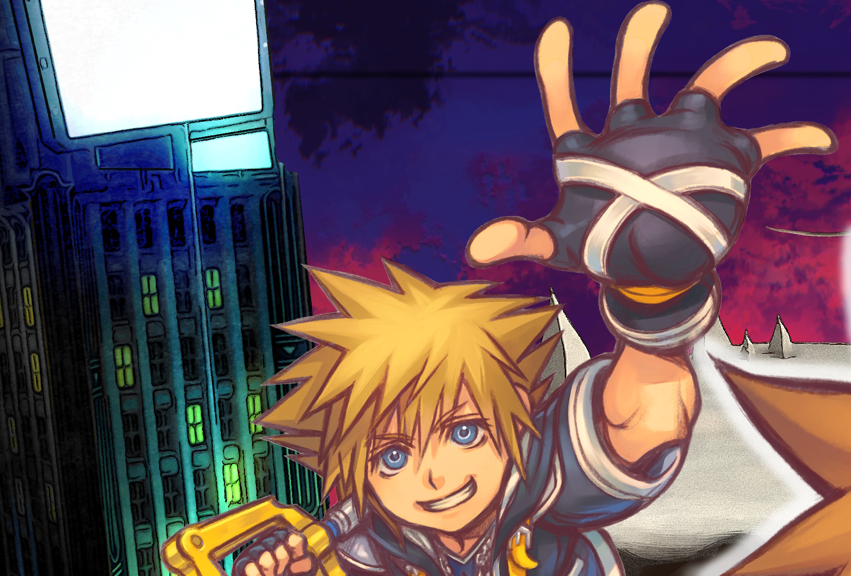 Sora's whack-ass hand in key art for Kingdom Hearts Collection (1-3)