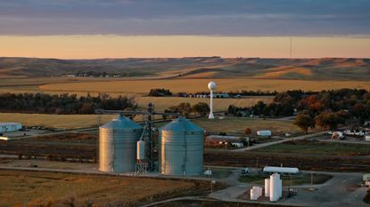 A landscape view of rural America.