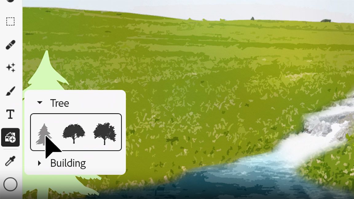 Adobe Firefly explained, a grass illustration