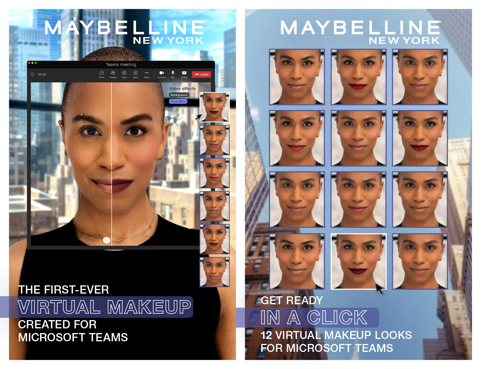 فیلتر آرایش مجازی Maybelline