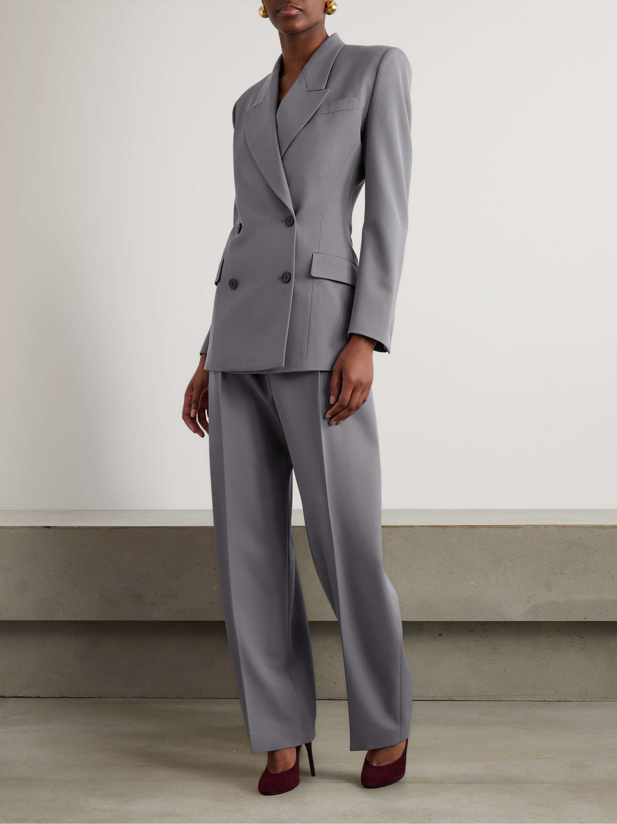 Double-Breasted Wool-Gabardine Blazer