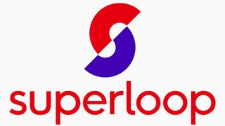 Superloop logo with light grey background