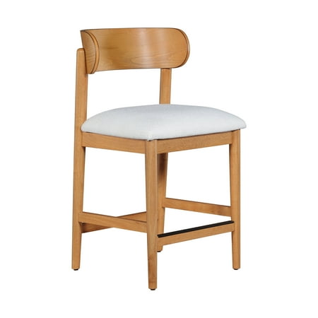 Beautiful Drew Counter-Height Stools by Drew Barrymore, Warm Honey Finish, 2 Pack