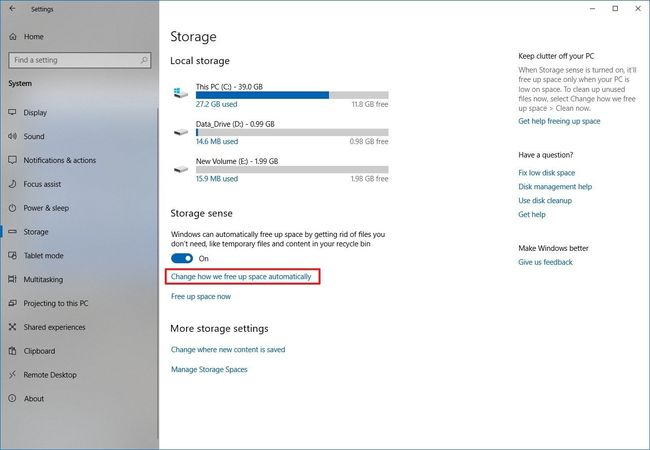 Windows 10 でダウンロードしたファイルがストレージ センサーによって削除されないようにする方法