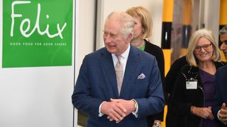King Charles III during his visit to the Felix Project