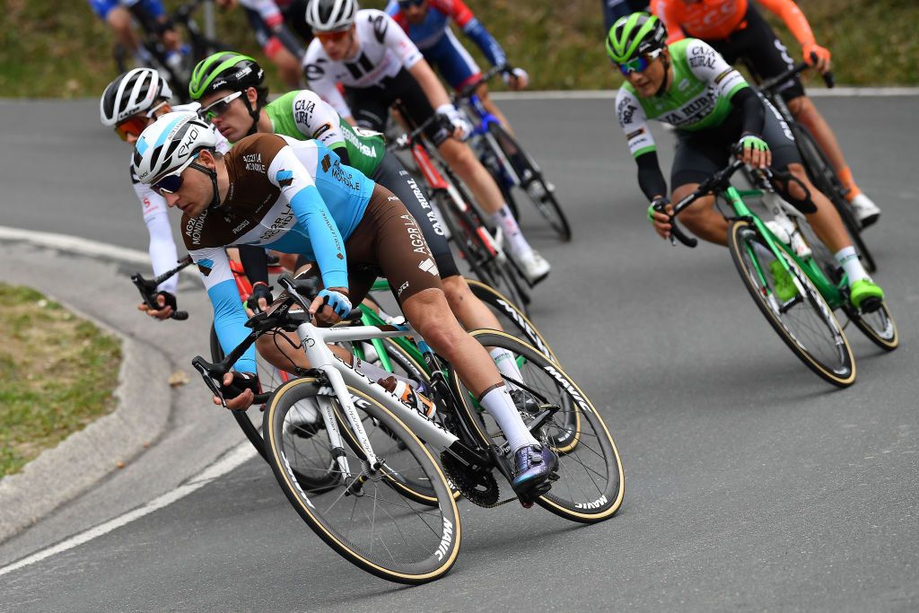 VILLANUEVA DE VALDEGOVIA SPAIN OCTOBER 27 Nans Peters of France and Team AG2R La Mondiale Peloton during the 75th Tour of Spain 2020 Stage 7 a 1597km from VitoriaGasteiz to Villanueva de Valdegovia lavuelta LaVuelta20 La Vuelta on October 27 2020 in Villanueva de Valdegovia Spain Photo by Justin SetterfieldGetty Images
