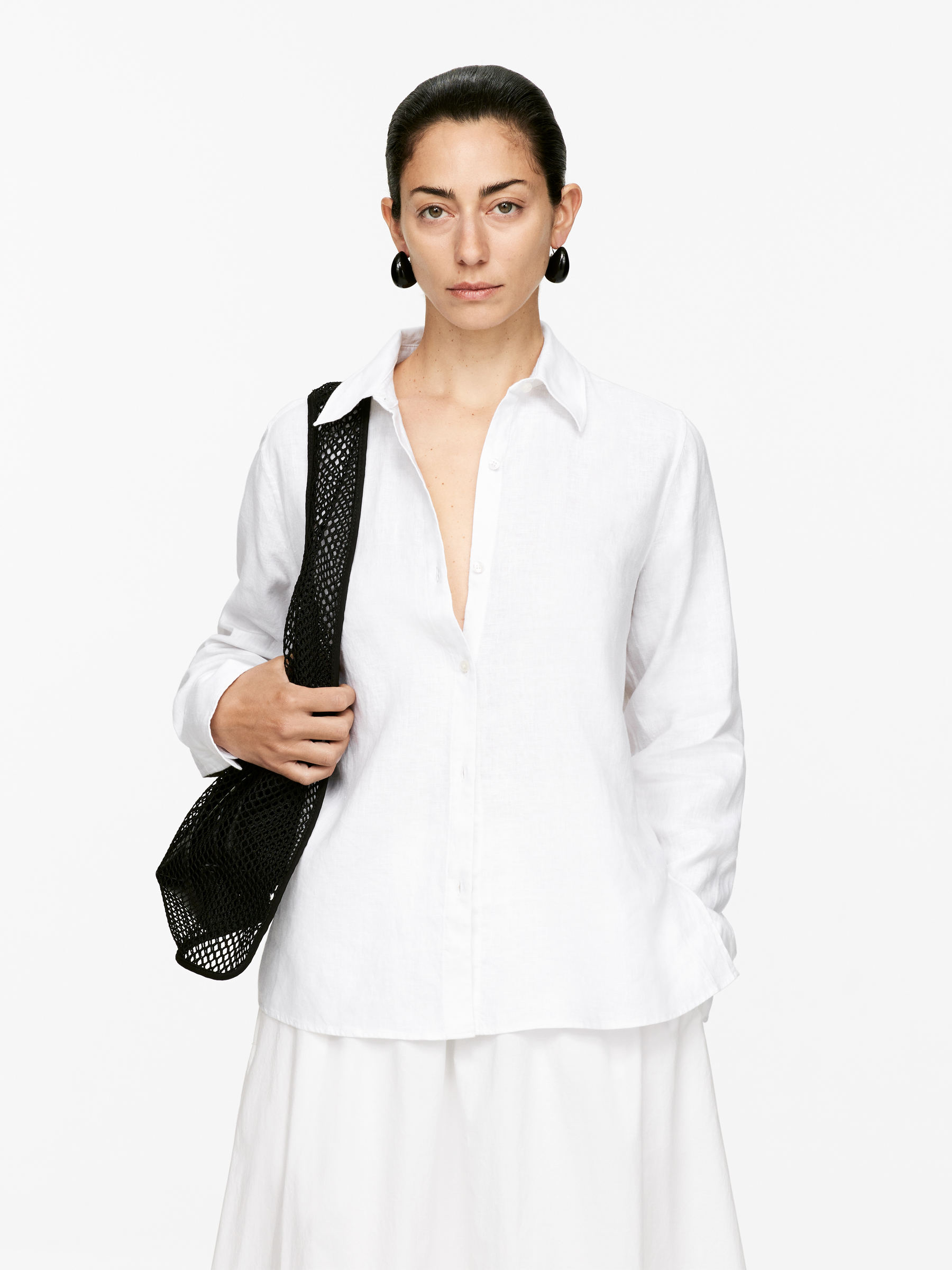 Linen Shirt 
 White 
 Women 
 Arket Gb