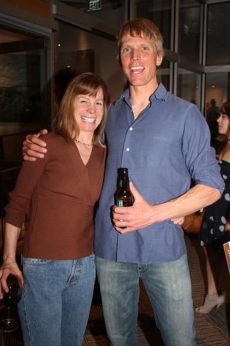 Special guests Susan DeMattei and Dave Wiens at the Colorado Cyclefest fundraiser.