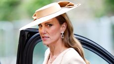 Catherine, Princess of Wales attends the wedding of Peter Phillips and Harriet Sperling at All Saints' Church on June 6, 2026