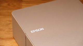 Epson LabelWorks LW-C610 review; a beige coloured small printer