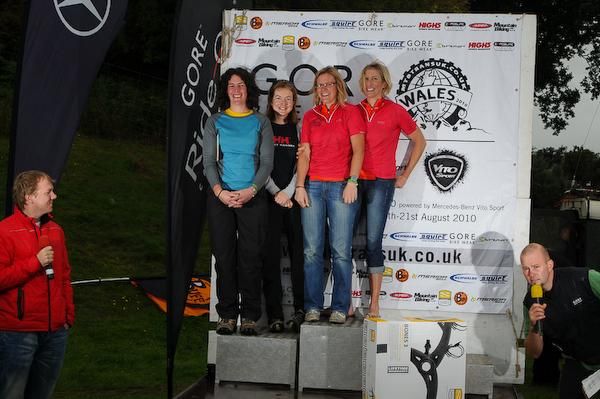 Women's duo podium at the 2010 TransWales