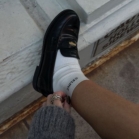 Celine loafers, celine socks