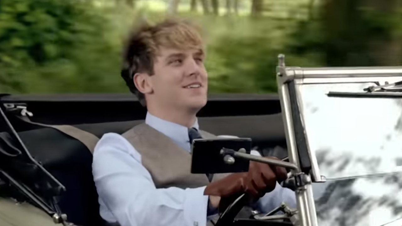 Michael Crawley driving on Downton Abbey