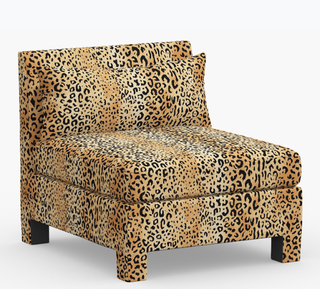 leopard patterned accent chair